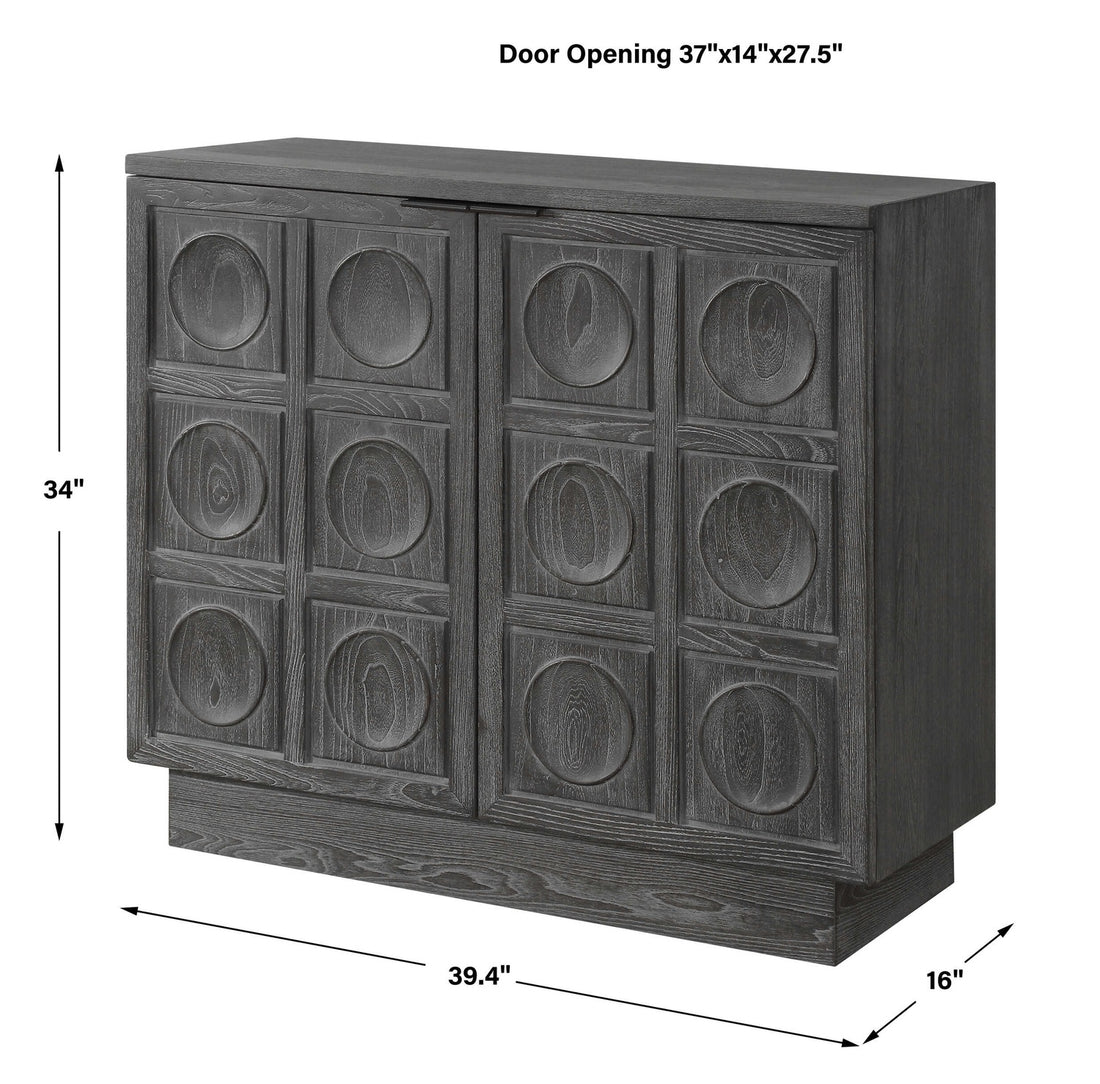 UTTERMOST Shelby 2 Door Ebony Stained Cabinet - Cabinets & Bar