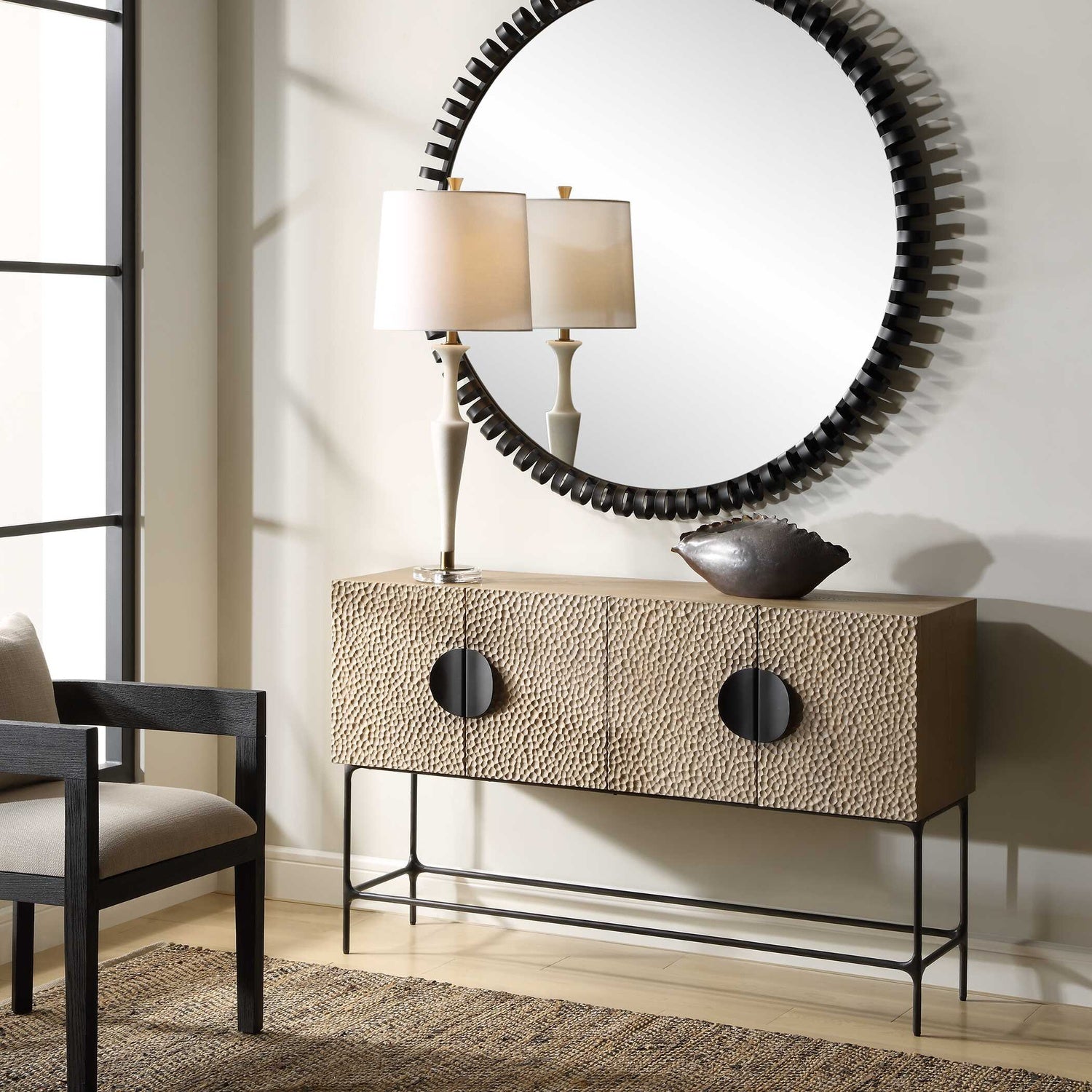 UTTERMOST LUNAR 4 DOOR CABINET - Cabinets & Bar