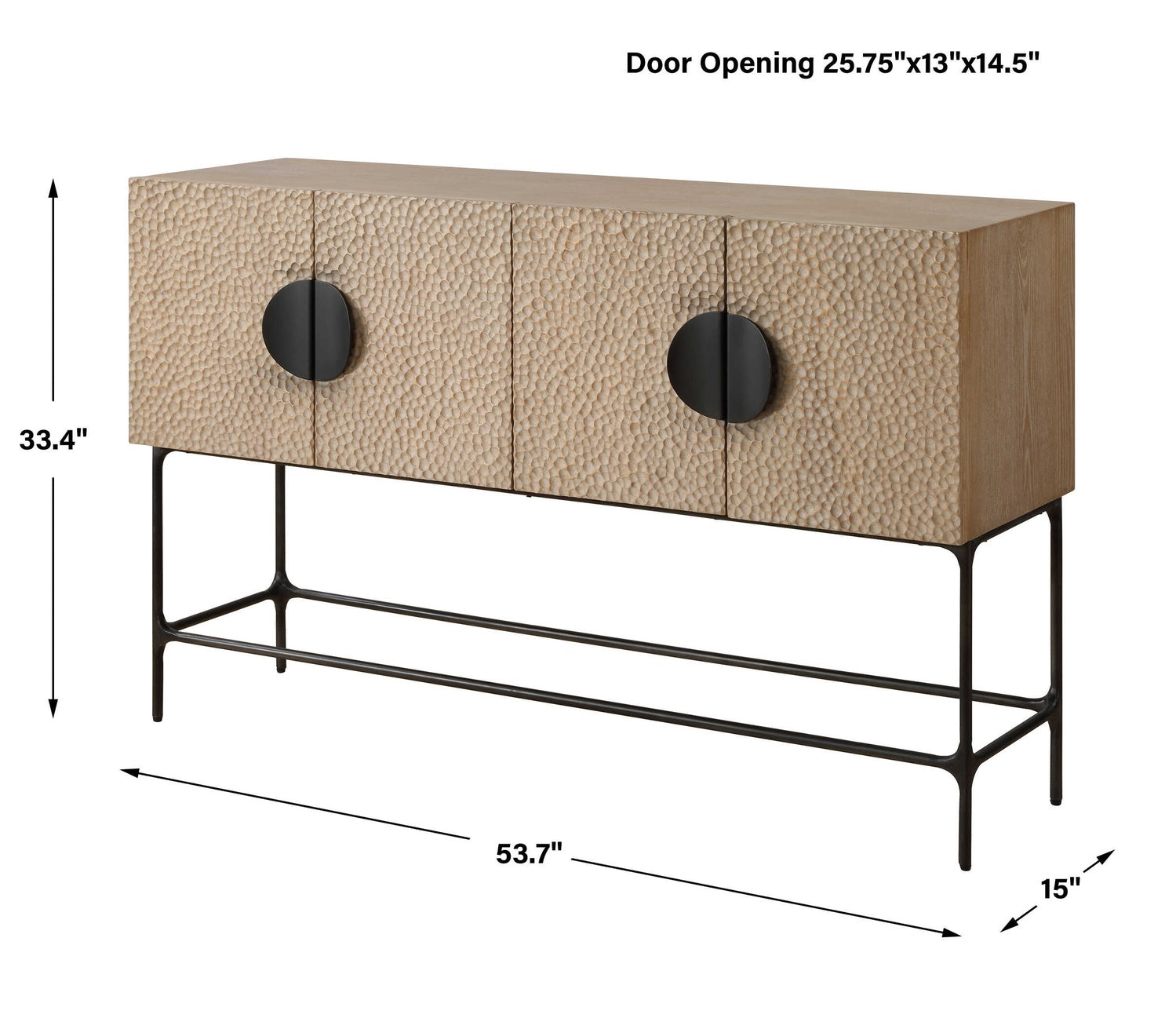 UTTERMOST Lunar 4 Door Cabinet - Cabinets & Bar