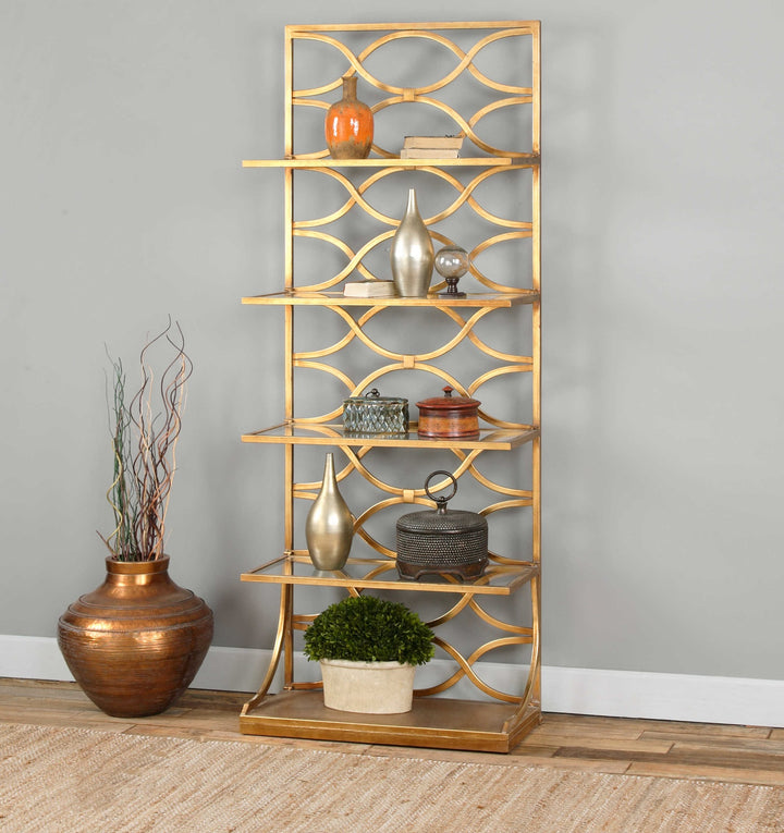 UTTERMOST LASHAYA ETAGERE - Cabinets & Bar