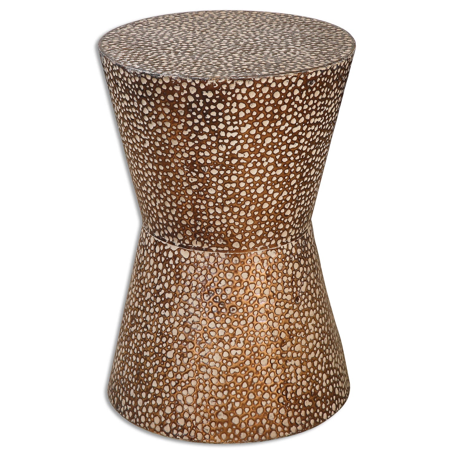 UTTERMOST CUTLER DRUM SHAPED ACCENT TABLE - Side
