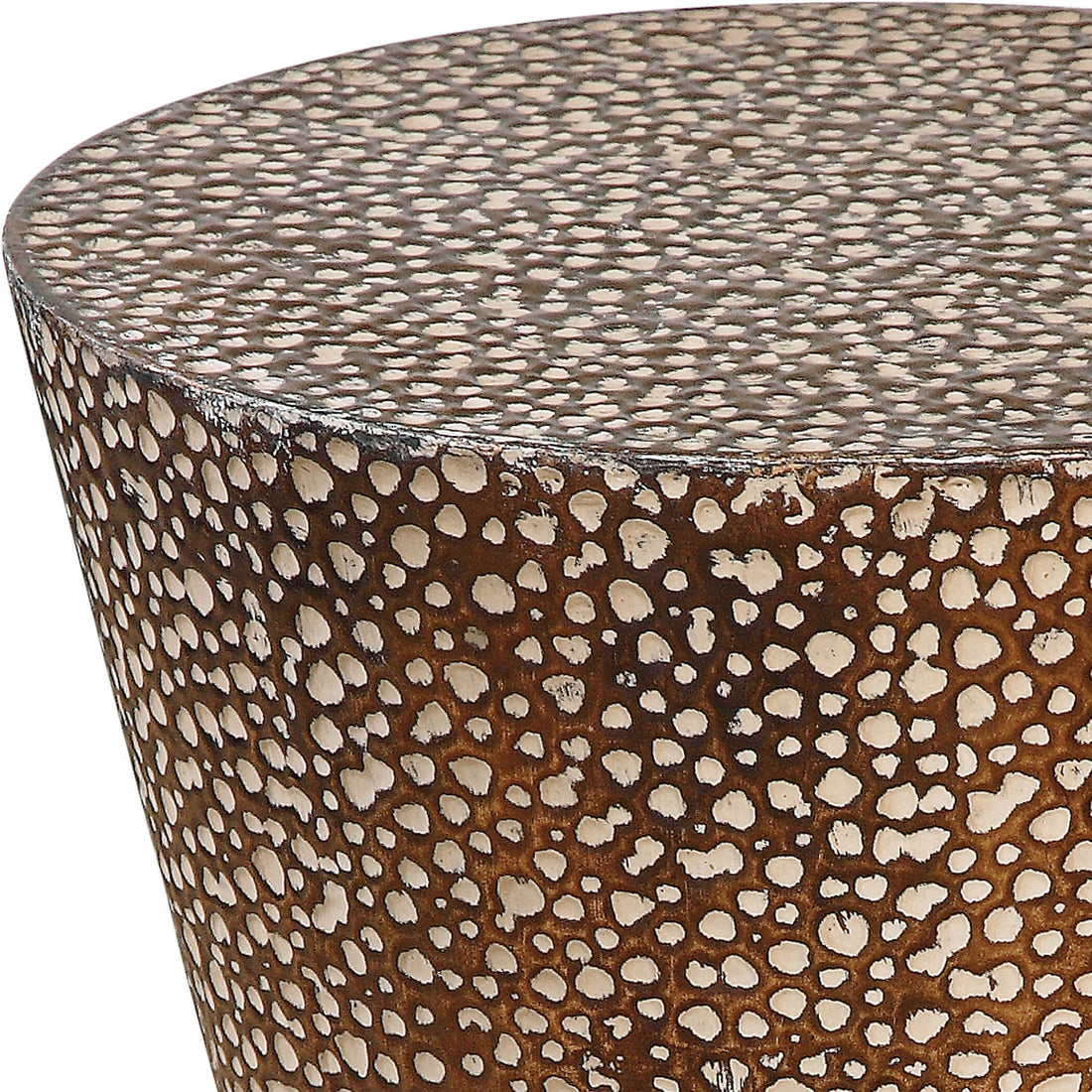 UTTERMOST Cutler Drum Shaped Accent Table - Side