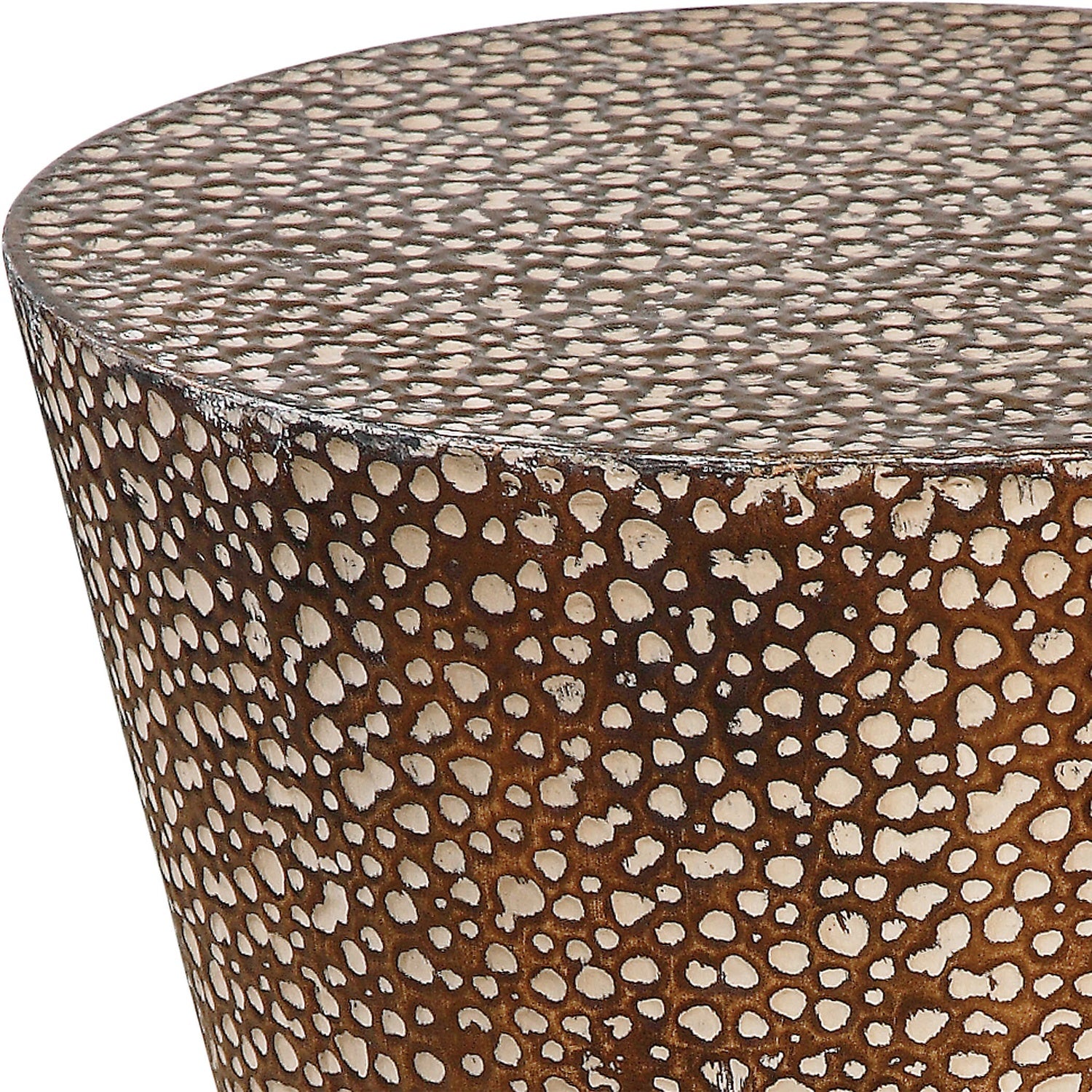 UTTERMOST CUTLER DRUM SHAPED ACCENT TABLE - Side