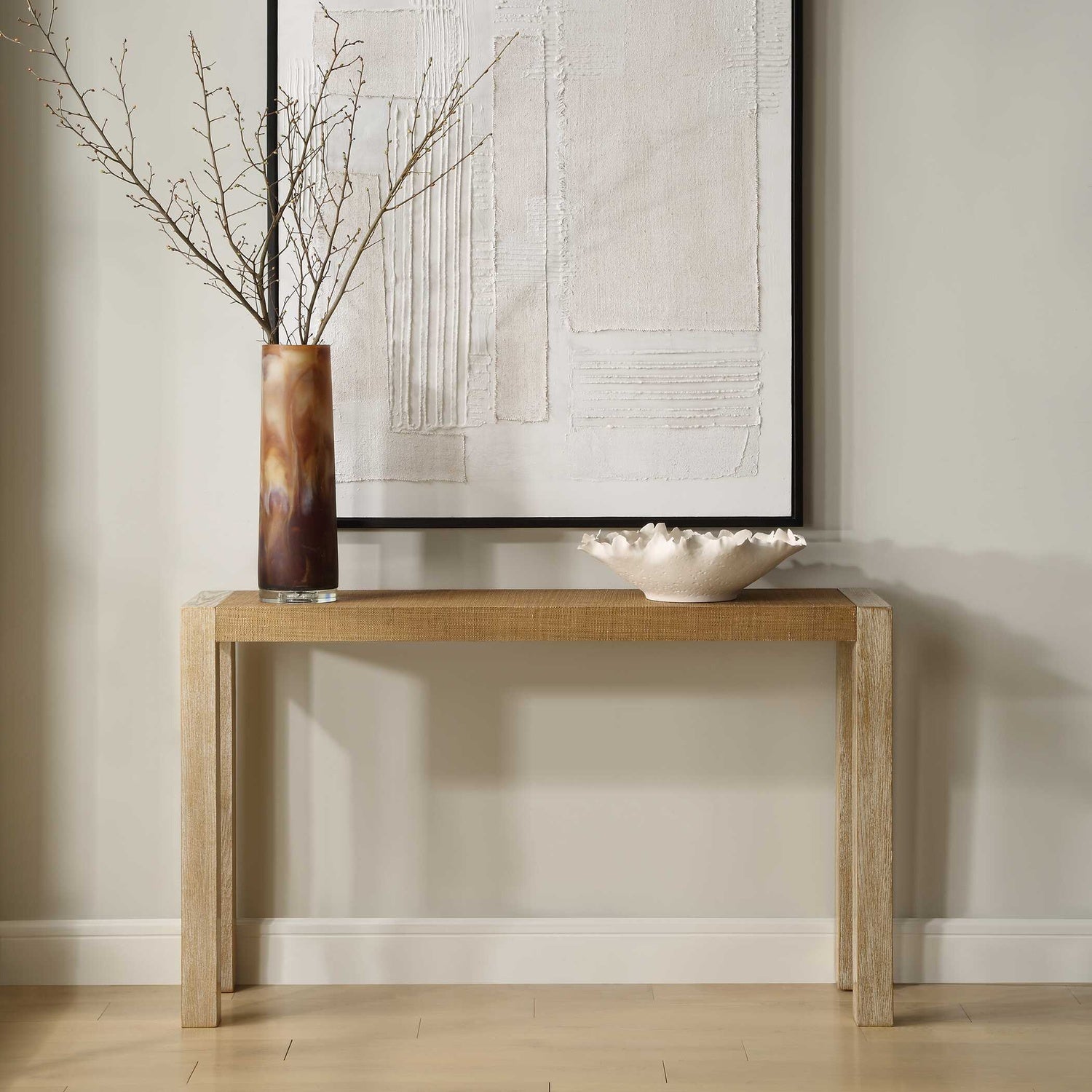 UTTERMOST BENTLEY GRASSCLOTH CONSOLE TABLE - Consoles