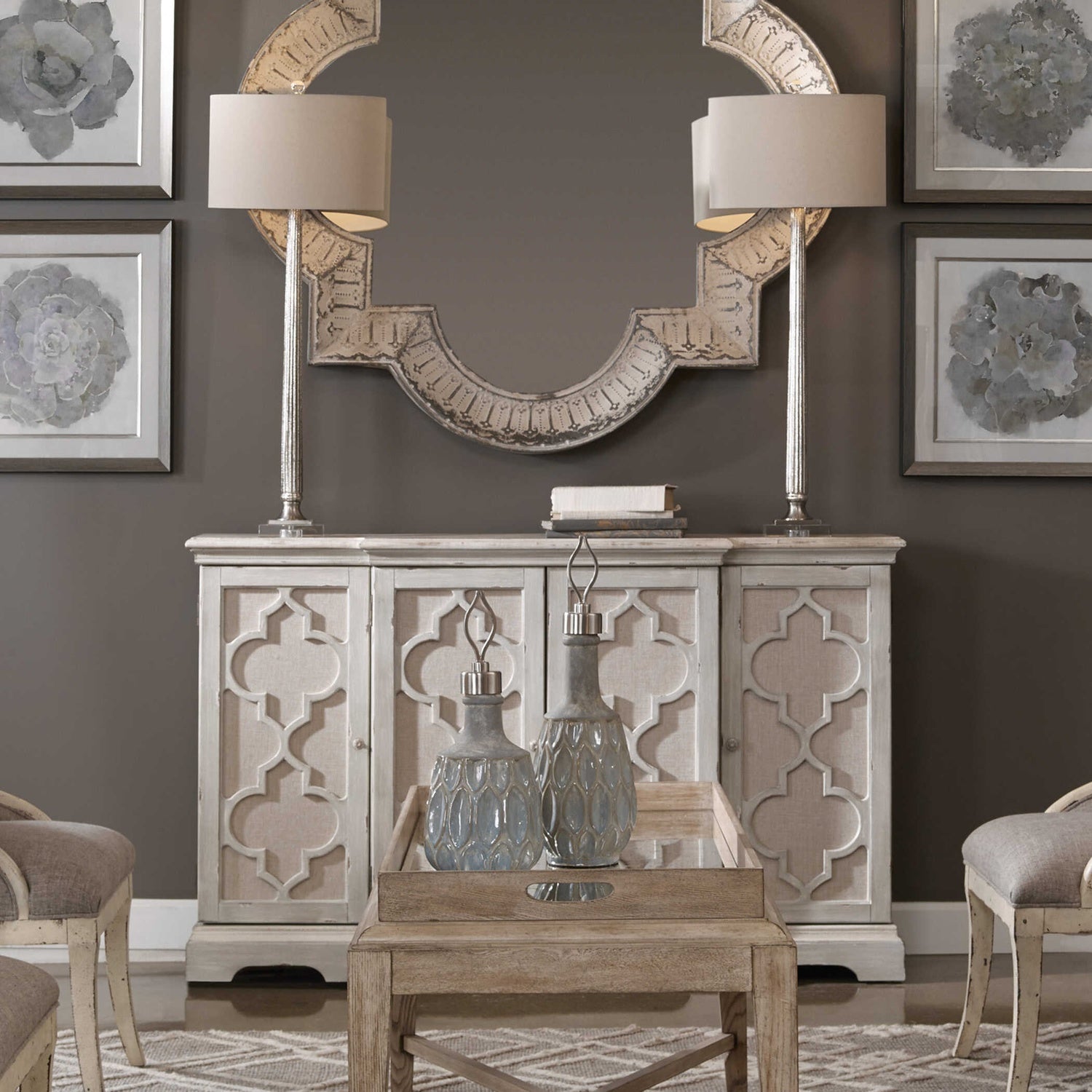 UTTERMOST SOPHIE 4 DOOR CABINET - Cabinets & Bar