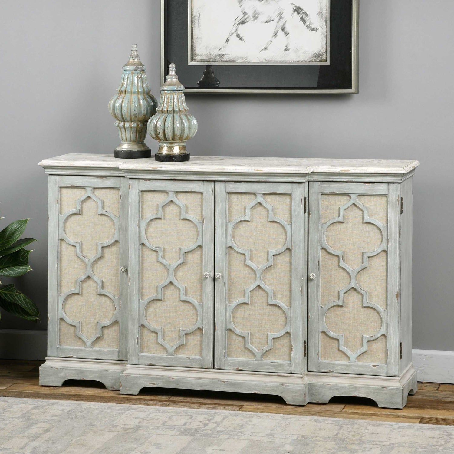 UTTERMOST SOPHIE 4 DOOR CABINET - Cabinets & Bar