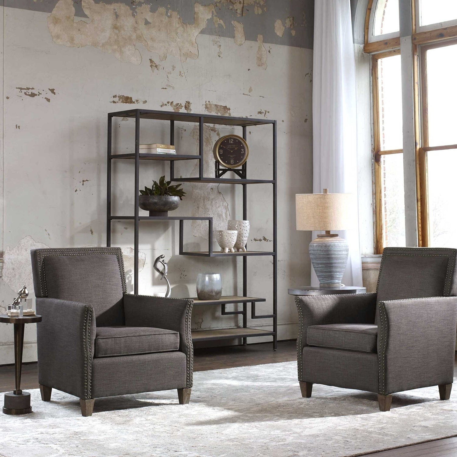 UTTERMOST Sherwin Industrial Etagere - Cabinets & Bar