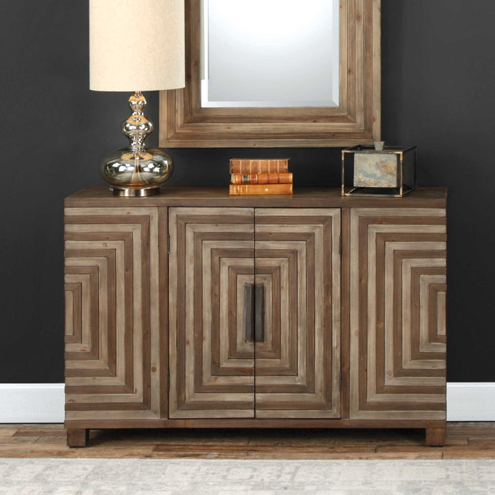 UTTERMOST LAYTON GEOMETRIC CONSOLE CABINET - Consoles
