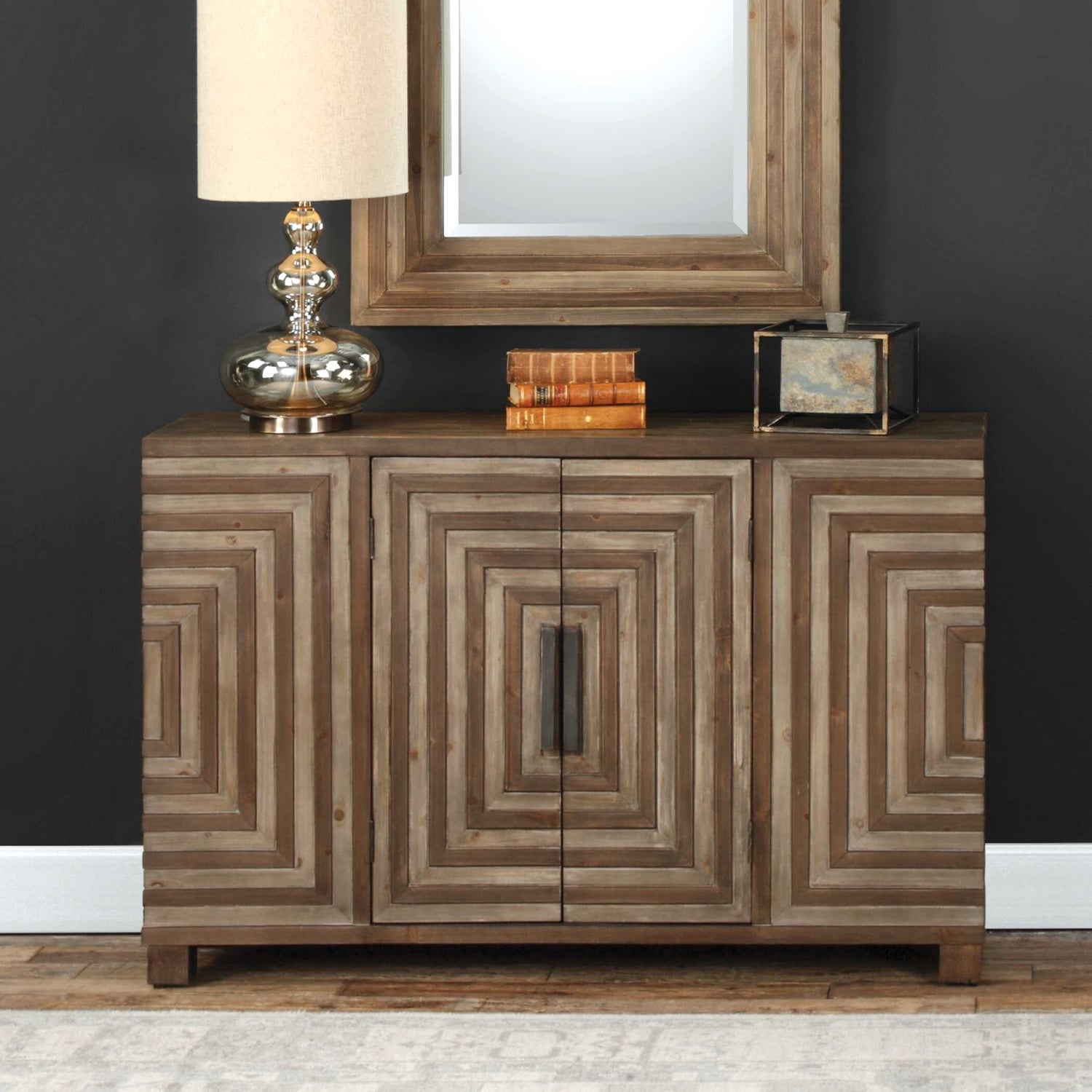 UTTERMOST Layton Geometric Console Cabinet - Consoles
