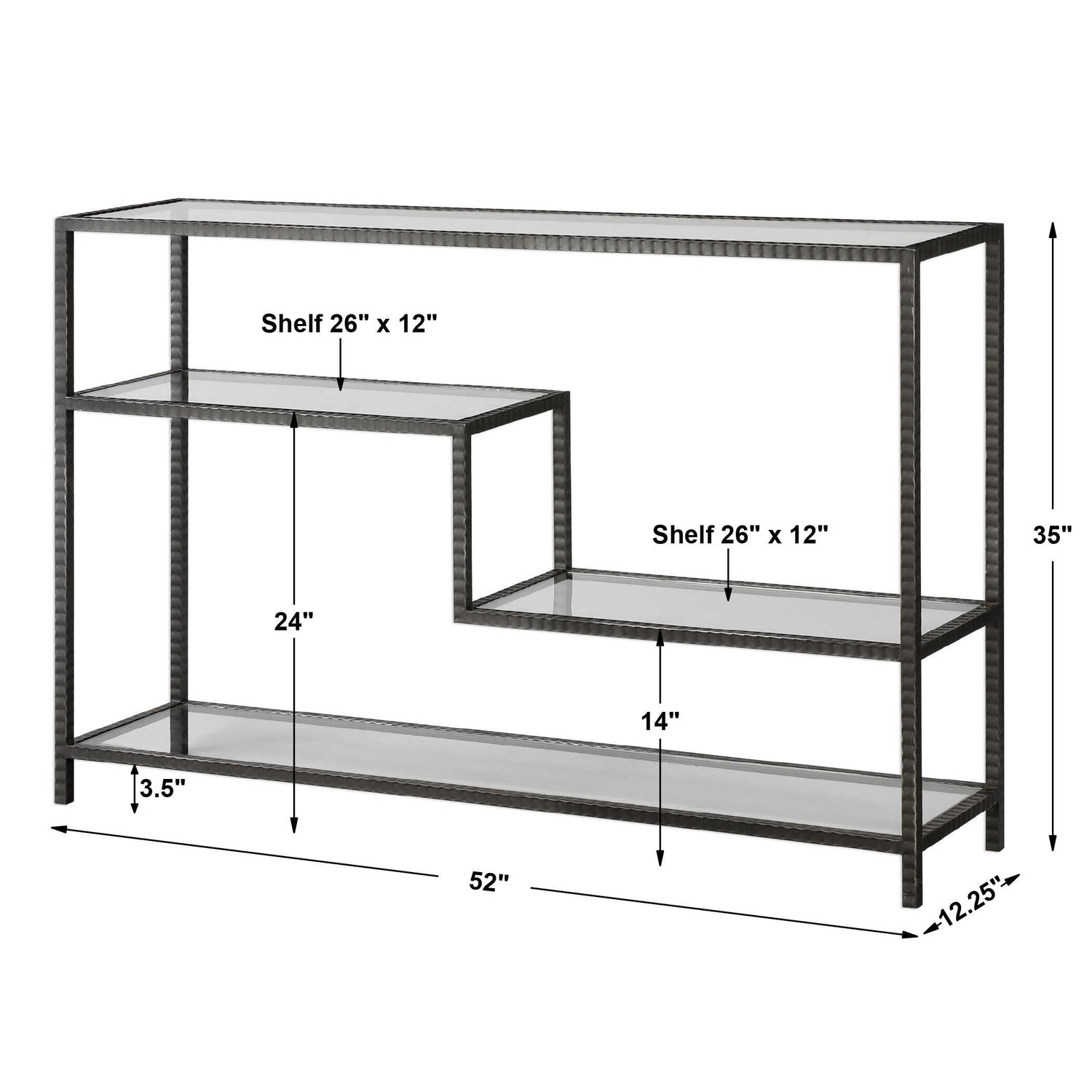 UTTERMOST Leo Industrial Console Table - Consoles