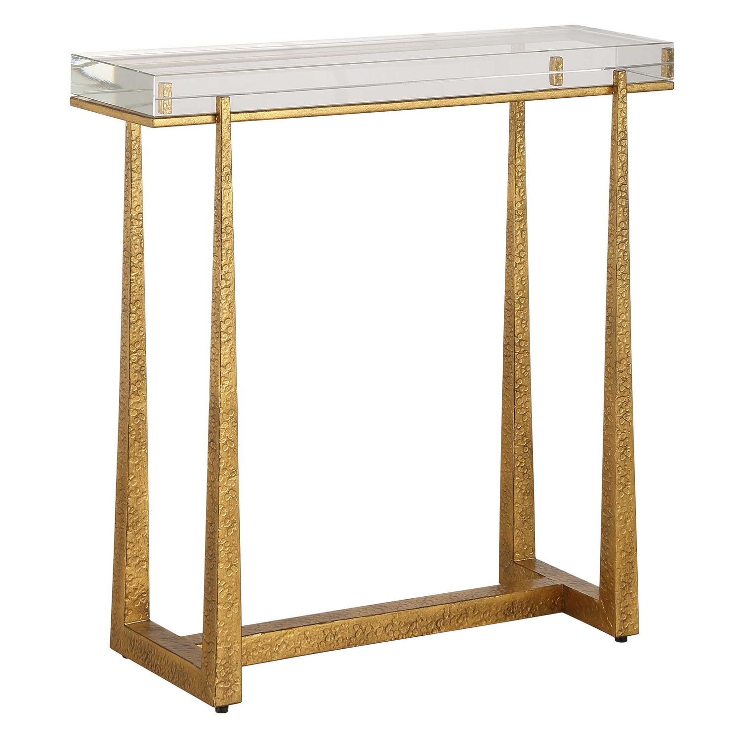 UTTERMOST MIDAS THICK CRYSTAL ACCENT TABLE - Side