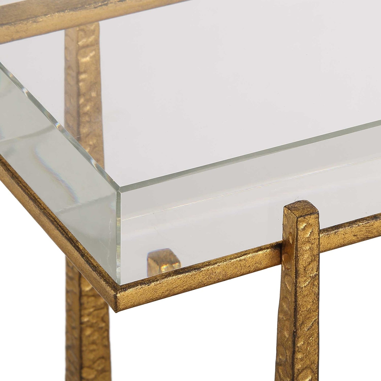 UTTERMOST MIDAS THICK CRYSTAL ACCENT TABLE - Side