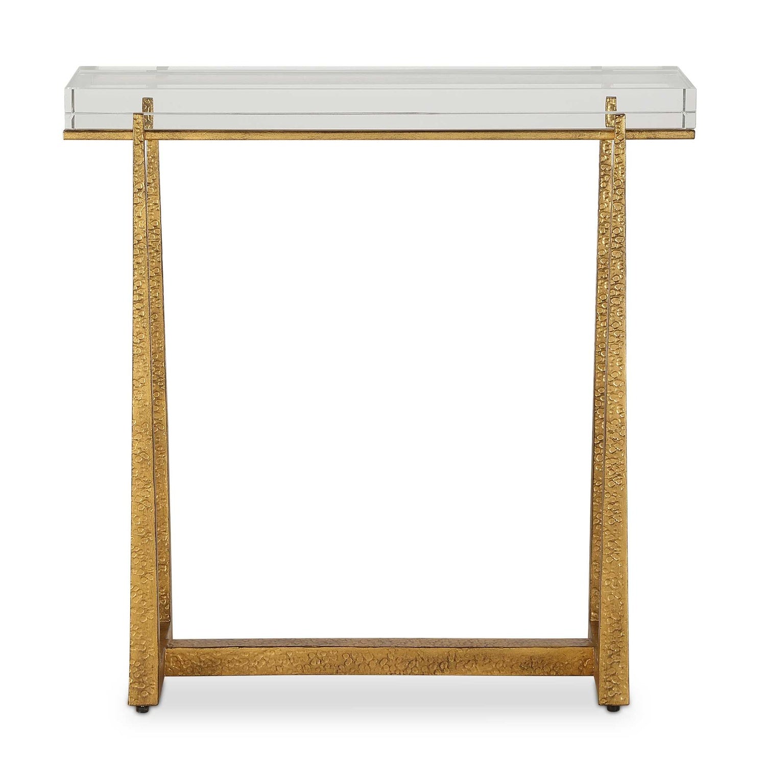 UTTERMOST MIDAS THICK CRYSTAL ACCENT TABLE - Side