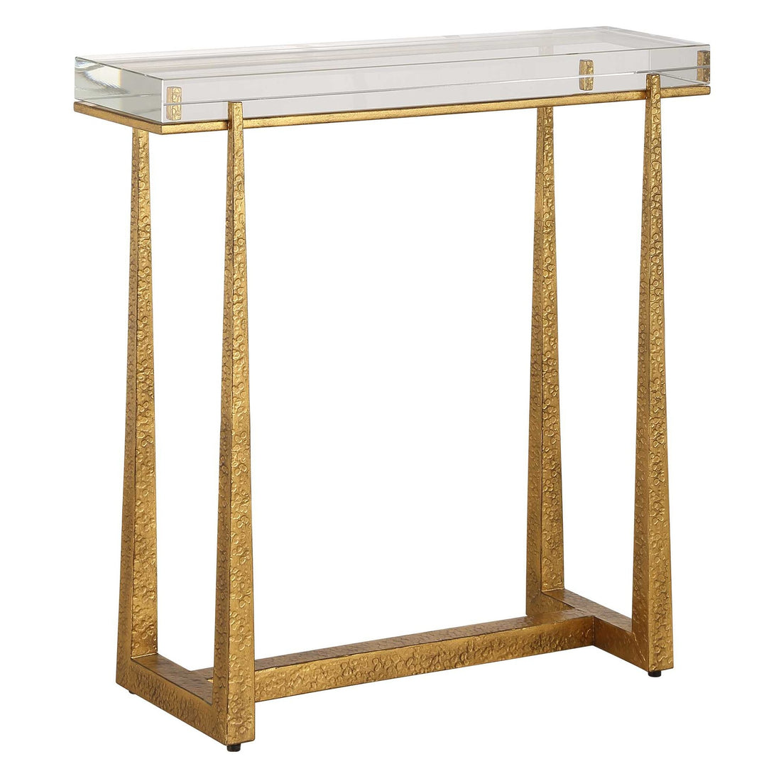 UTTERMOST Midas Thick Crystal Accent Table - Side