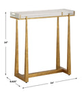 UTTERMOST Midas Thick Crystal Accent Table - Side