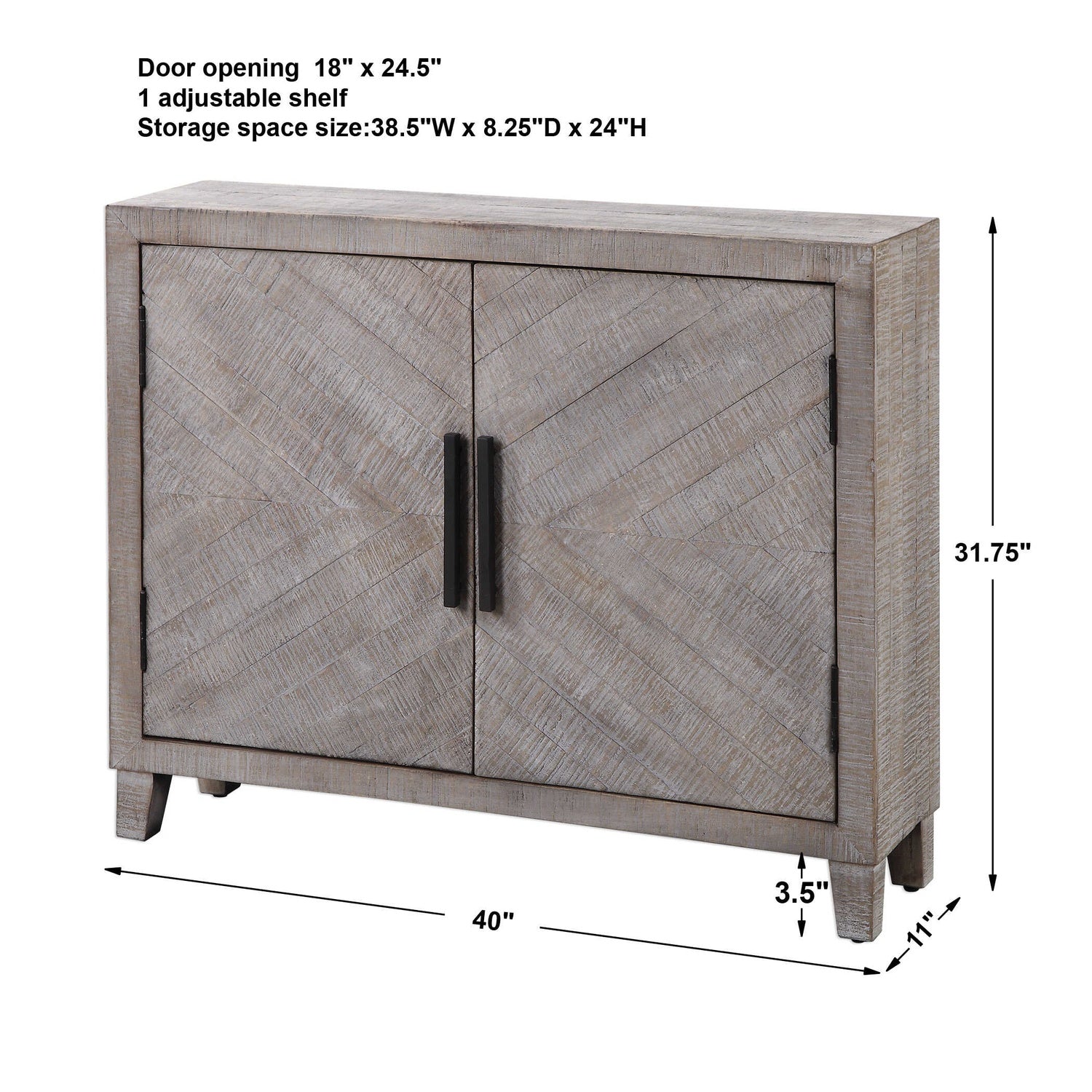 UTTERMOST Adalind Washed Accent Cabinet - Cabinets & Bar
