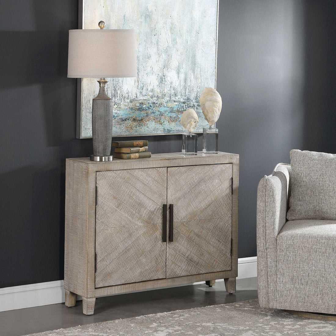 UTTERMOST Adalind Washed Accent Cabinet - Cabinets & Bar