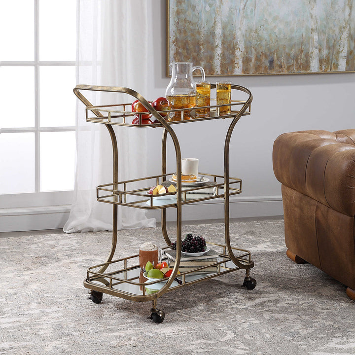 UTTERMOST Stassi Serving Cart - Cabinets & Bar
