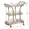 UTTERMOST Stassi Serving Cart - Cabinets & Bar