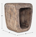 UTTERMOST Loophole Bleached Wash Accent Stool - Benches, Ottoman, Stools
