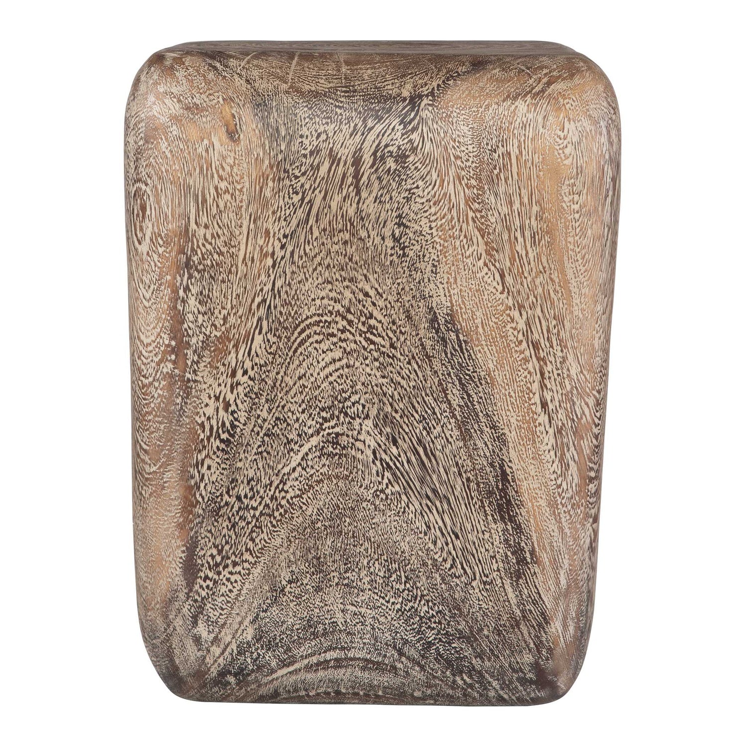 UTTERMOST LOOPHOLE BLEACHED WASH ACCENT STOOL - Benches, Ottoman, Stools