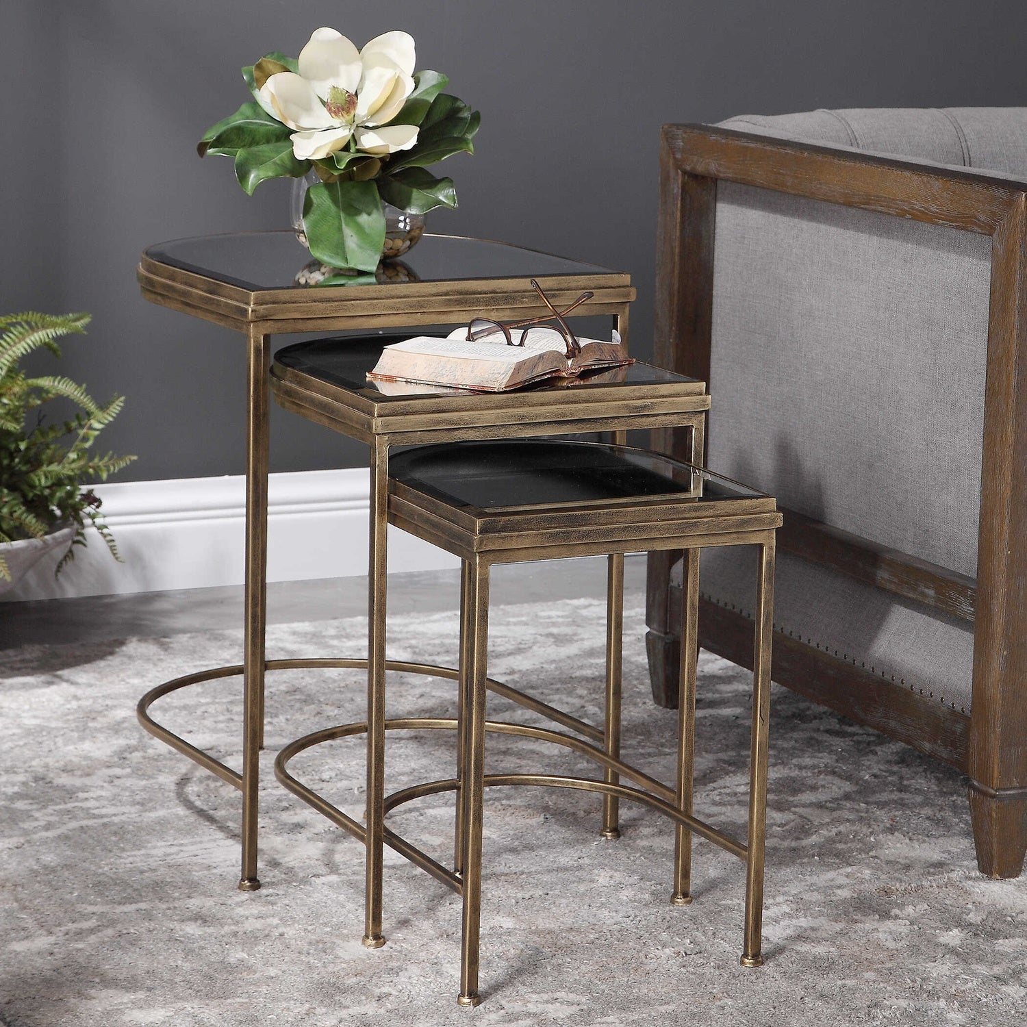 UTTERMOST INDIA NESTING TABLES - Side