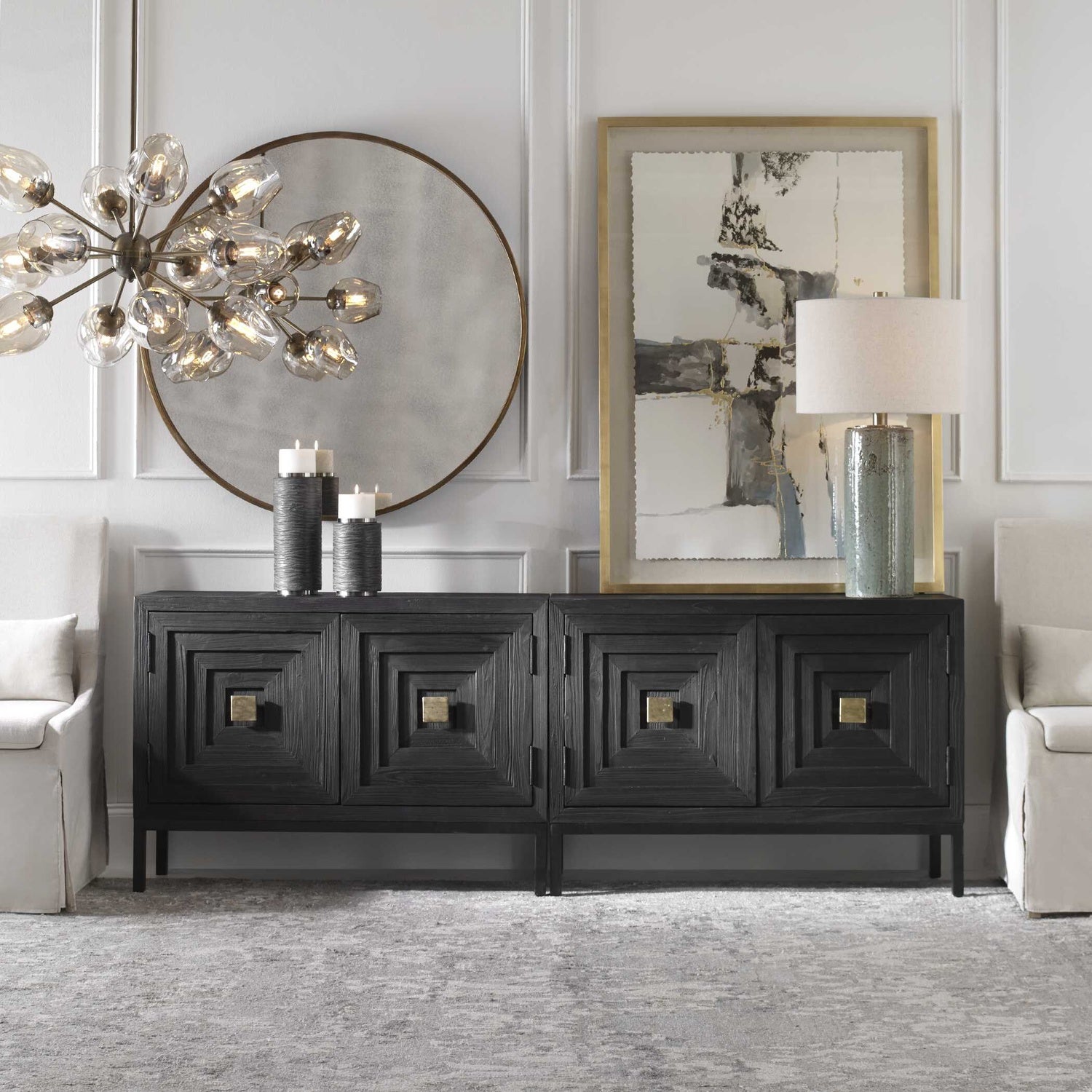 UTTERMOST AIKEN 2 DOOR CABINET - Cabinets & Bar