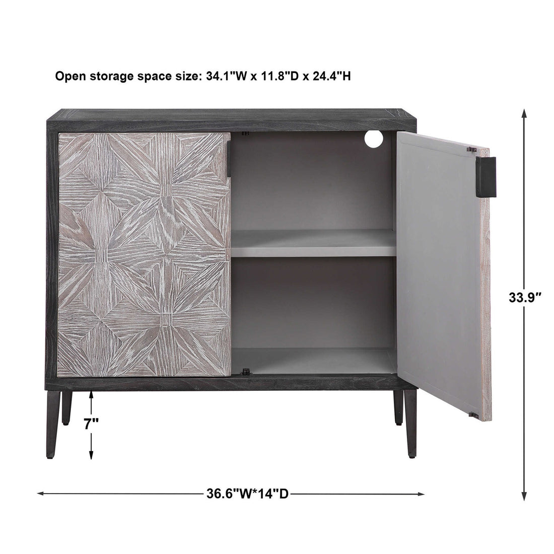 UTTERMOST LAURENTIA 2 DOOR ACCENT CABINET - Cabinets & Bar