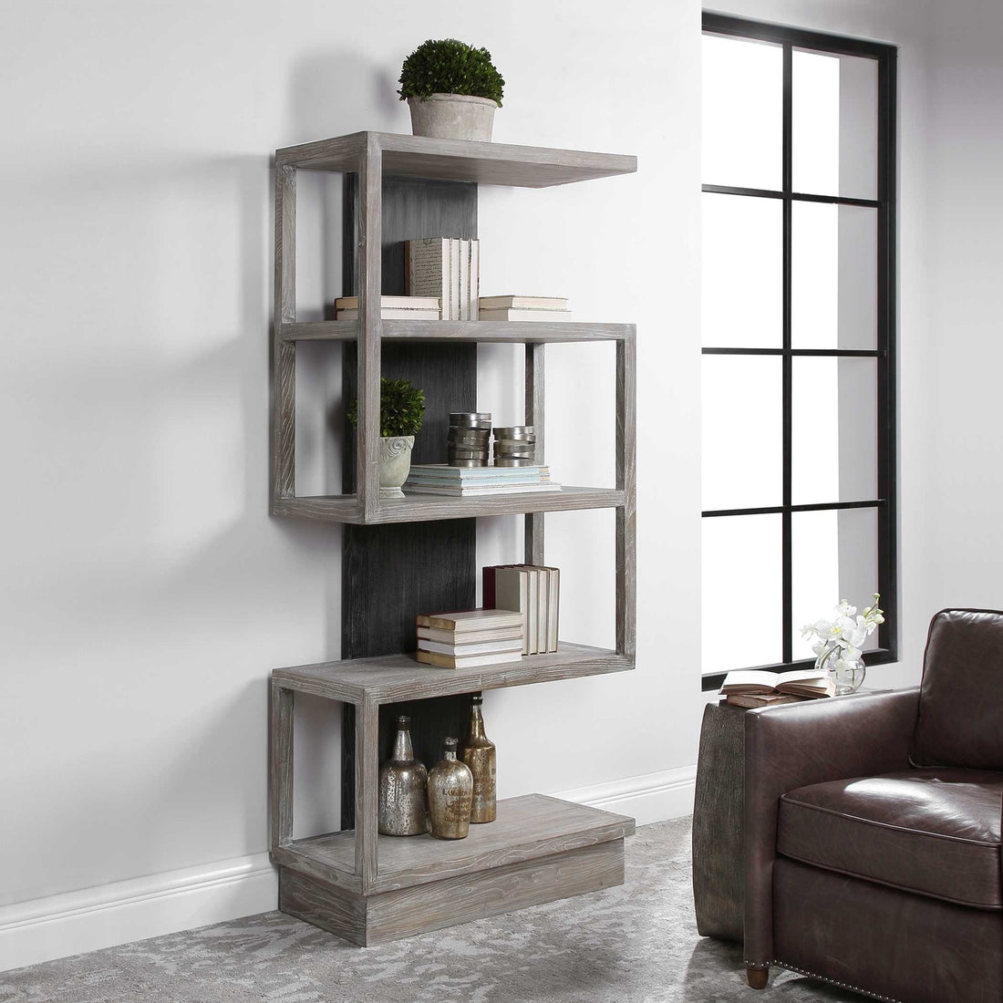 UTTERMOST Nicasia Modern Etagere - Cabinets & Bar