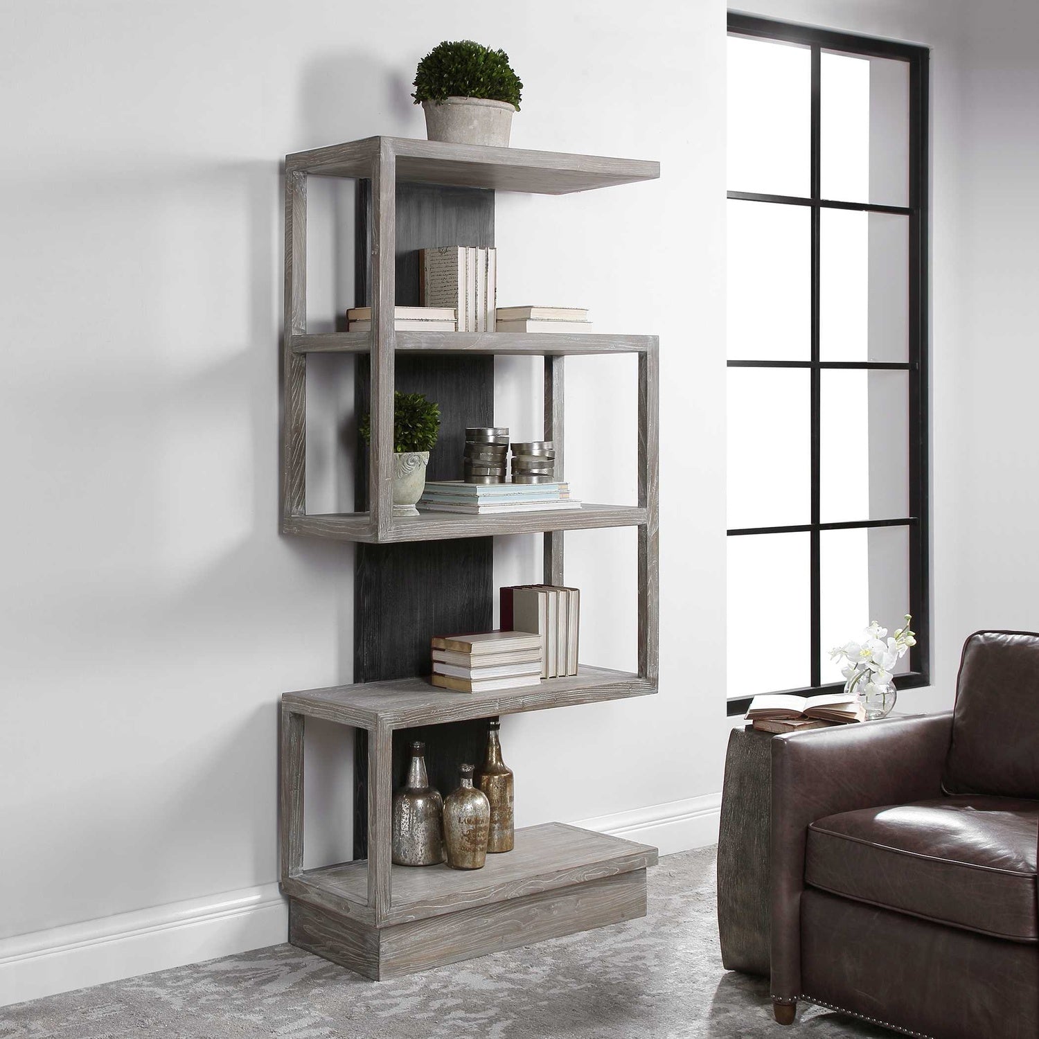 UTTERMOST Nicasia Modern Etagere - Cabinets & Bar