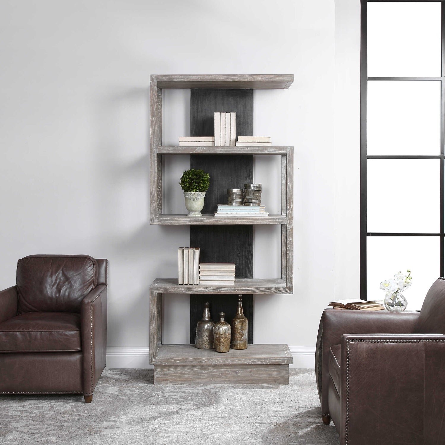 UTTERMOST NICASIA MODERN ETAGERE - Cabinets & Bar