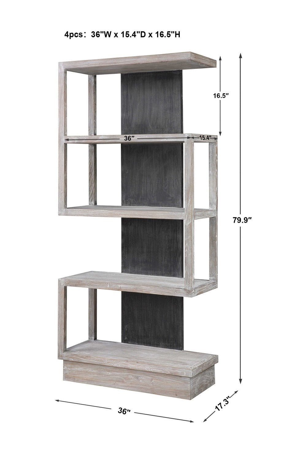 UTTERMOST NICASIA MODERN ETAGERE - Cabinets & Bar