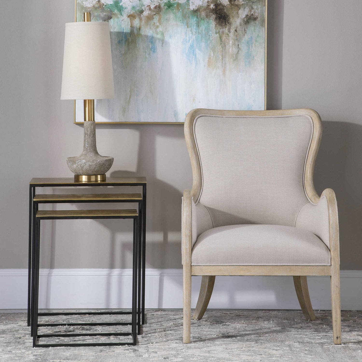 UTTERMOST Coreene Nesting Tables Set Of 3 - Side
