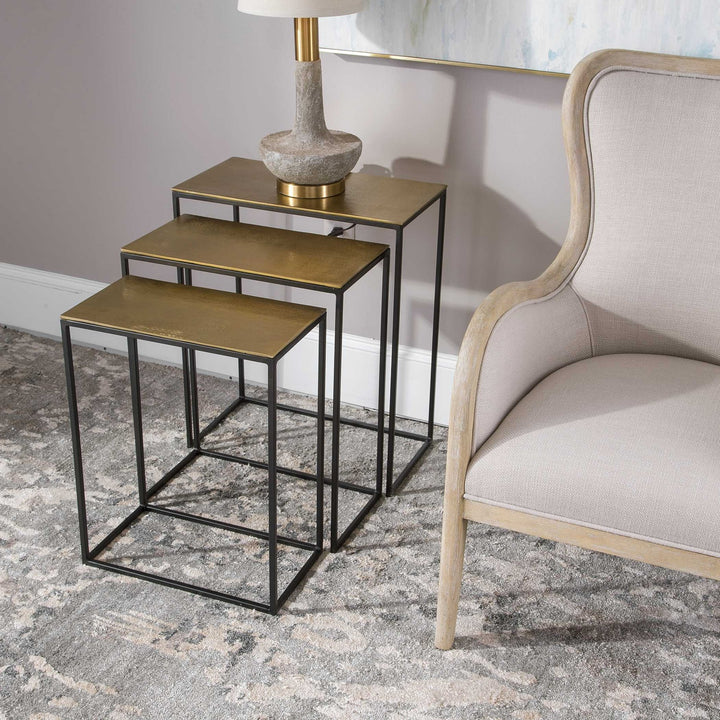 UTTERMOST Coreene Nesting Tables Set Of 3 - Side