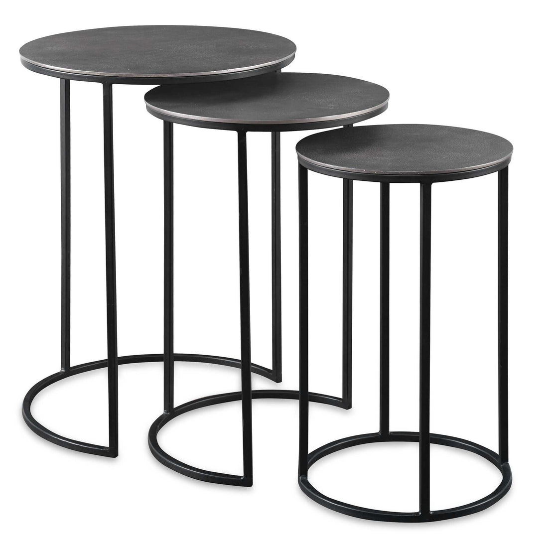 UTTERMOST Erik Metal Nesting Tables Set Of 3 - Side