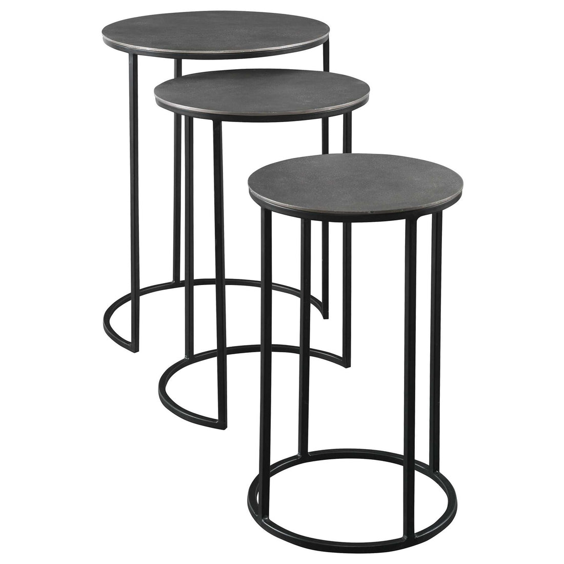 UTTERMOST Erik Metal Nesting Tables Set Of 3 - Side
