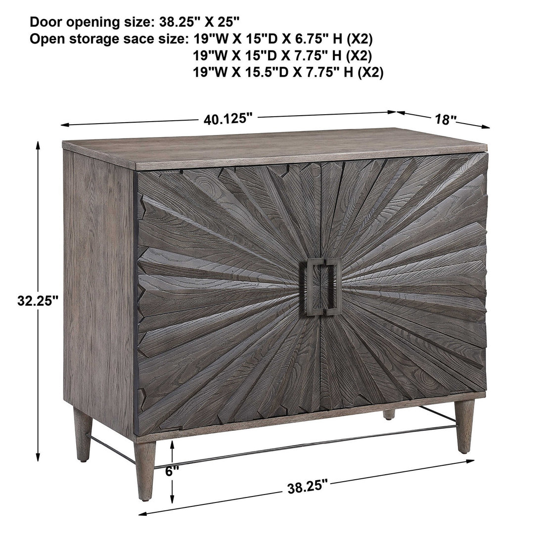UTTERMOST SHIELD 2 DOOR CABINET - Cabinets & Bar
