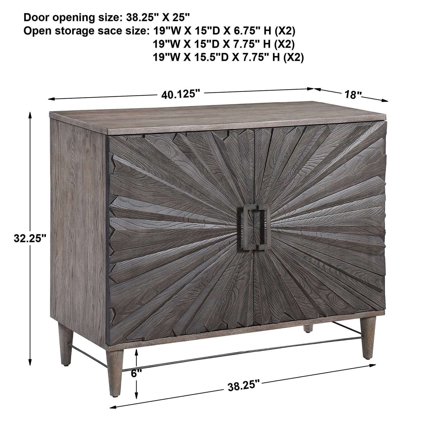 UTTERMOST SHIELD 2 DOOR CABINET - Cabinets & Bar