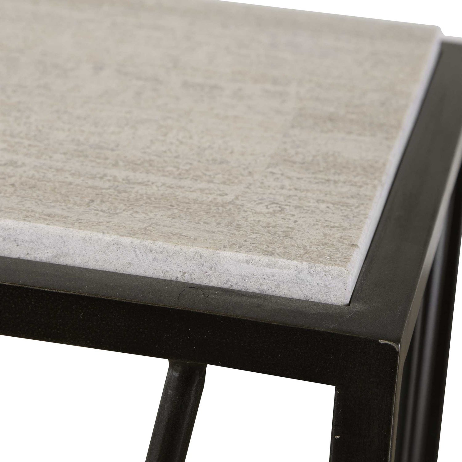 UTTERMOST REED TRAVERTINE CONSOLE TABLE - Consoles