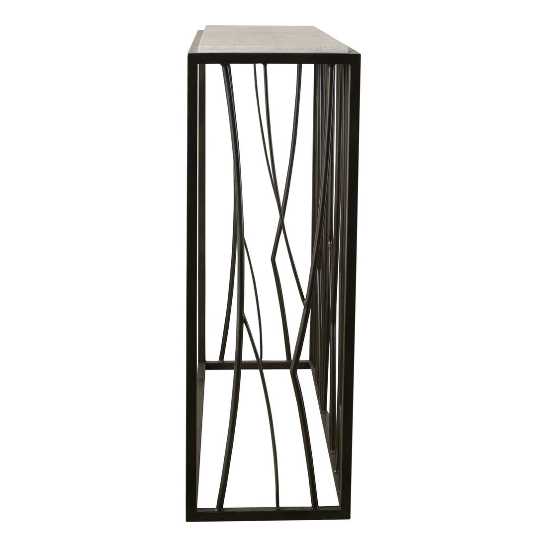 UTTERMOST REED TRAVERTINE CONSOLE TABLE - Consoles