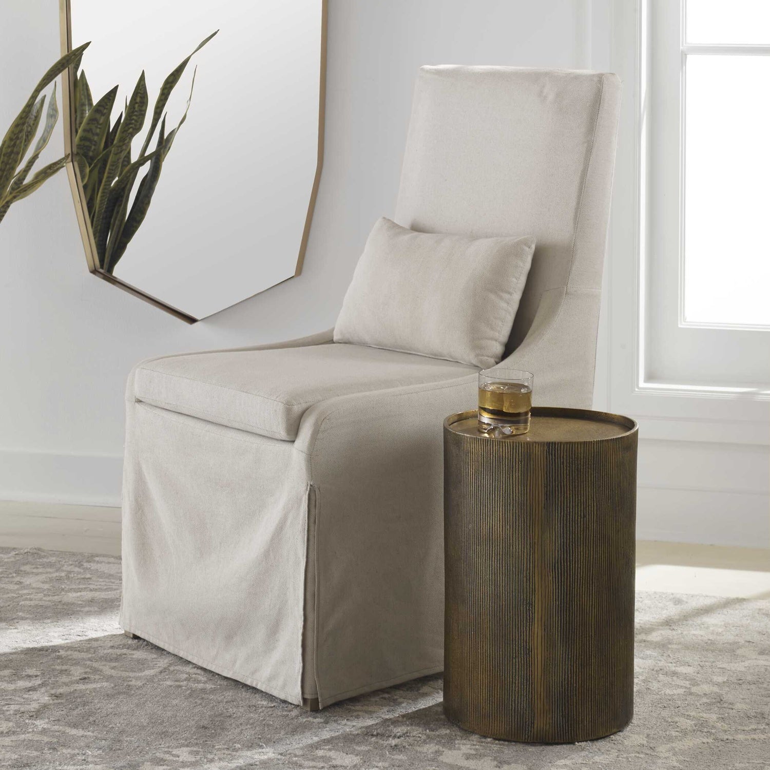 UTTERMOST Adrina Drum Accent Table - Side