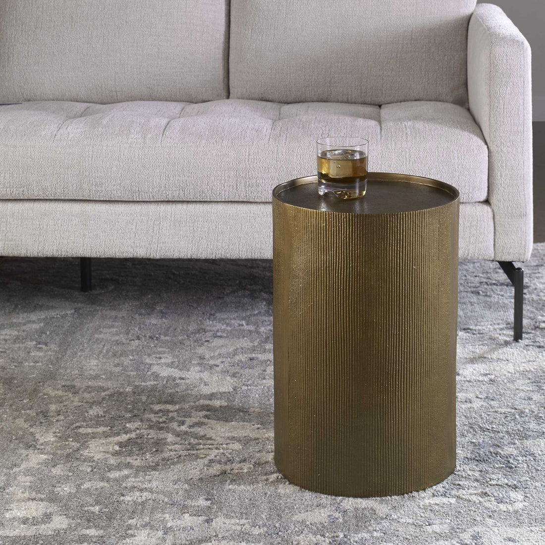 UTTERMOST Adrina Drum Accent Table - Side