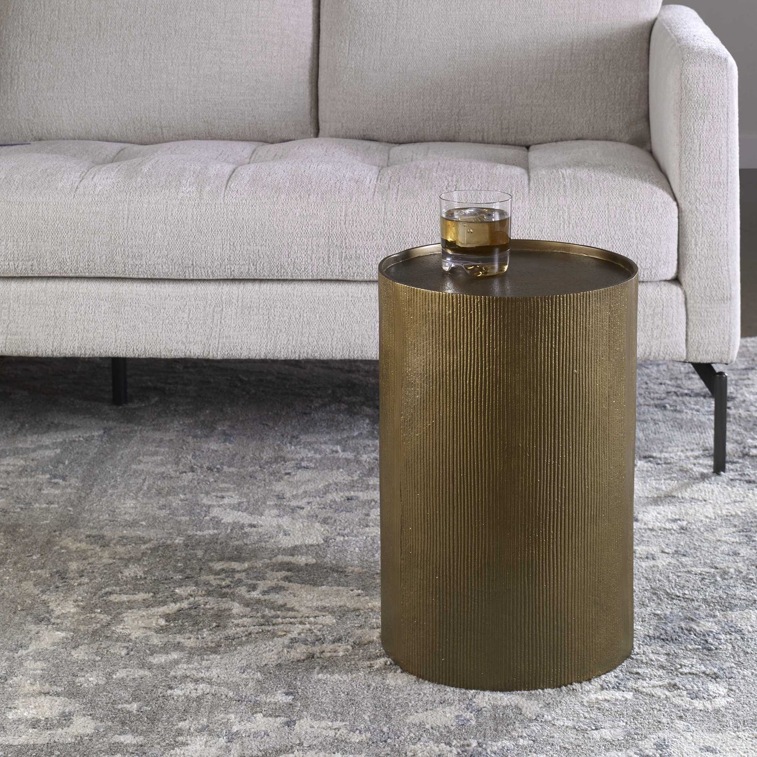 UTTERMOST ADRINA DRUM ACCENT TABLE - Side
