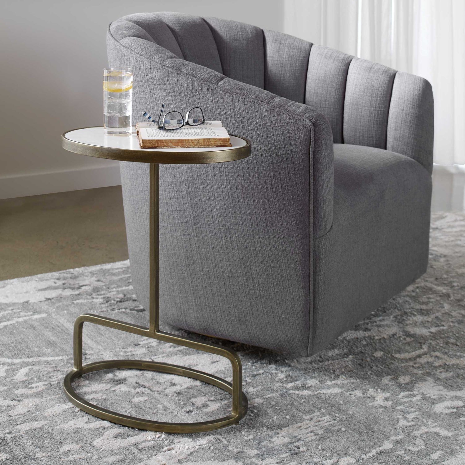 UTTERMOST JESSENIA ACCENT TABLE - Side