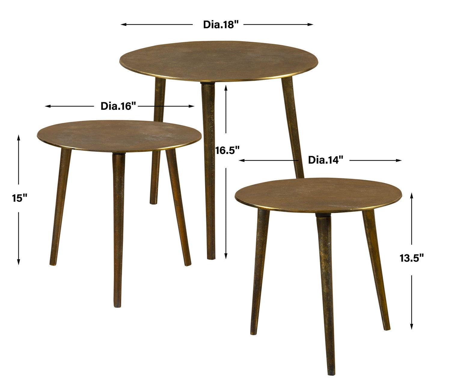 UTTERMOST Kasai Coffee Tables Set Of 3 - Coffee