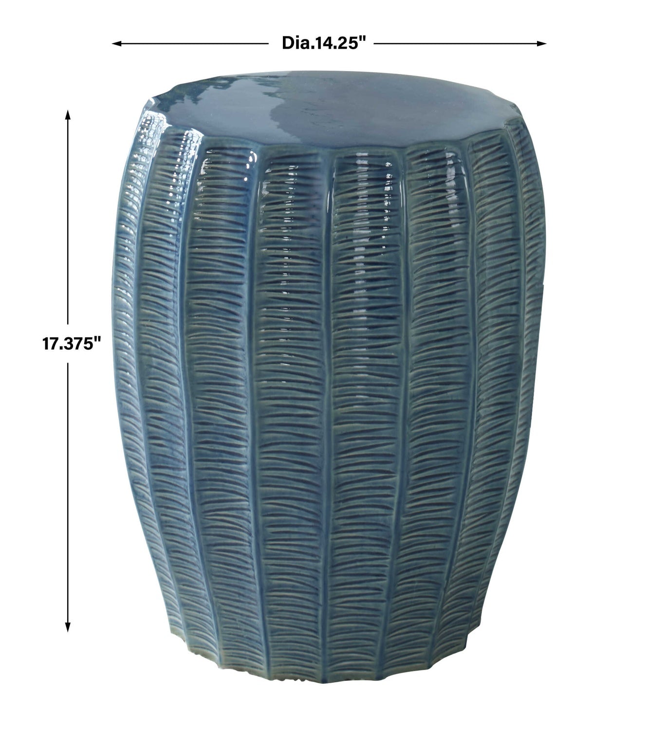 UTTERMOST HARBOR AQUA GARDEN STOOL - Decorative Accents
