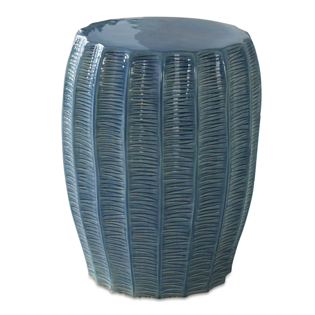 UTTERMOST HARBOR AQUA GARDEN STOOL - Decorative Accents