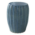 UTTERMOST HARBOR AQUA GARDEN STOOL - Decorative Accents