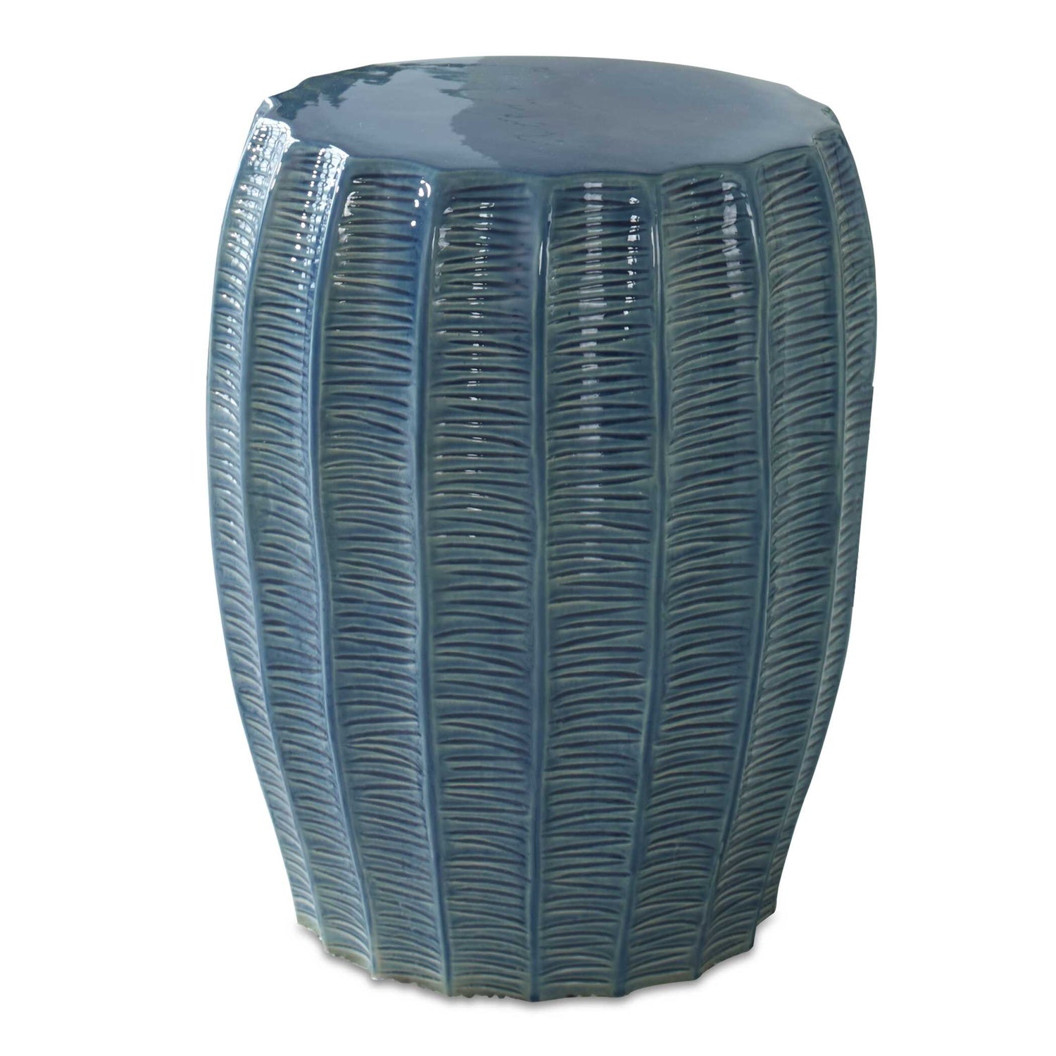 UTTERMOST HARBOR AQUA GARDEN STOOL - Decorative Accents