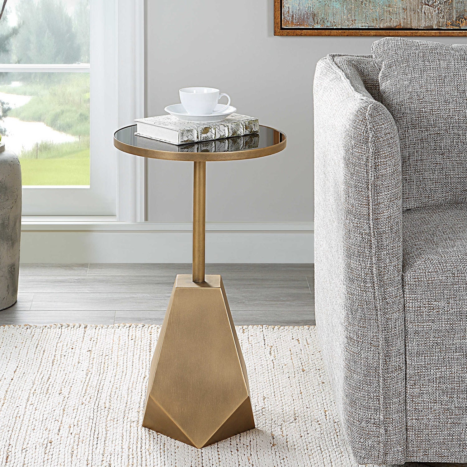 UTTERMOST COMET GEOMETRIC ACCENT TABLE - Side